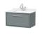 Lille 800mm Wall Hung Single Drawer Vanity with Marble Worktop Basin