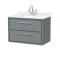 Lille 800mm Wall Hung 2-Drawer Vanity with Marble Worktop Basin