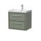Lille 600mm Wall Hung 2-Drawer Vanity with Basin - 1 Tap Hole