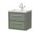 Hudson Reed Lille 600mm Wall Hung 2-Drawer Vanity Unit with 1 Tap Hole Basin