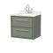Lille 600mm Wall Hung 2-Drawer Vanity with Marble Worktop Basin