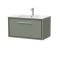 Hudson Reed Lille 800mm Fern Green Wall Hung Single Drawer Vanity Unit with Basin and 1 Tap Hole