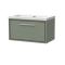 Lille 800mm Wall Hung Single Drawer Vanity with Basin - 0 Tap Hole