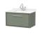 Lille 800mm Wall Hung Single Drawer Vanity with Marble Worktop Basin