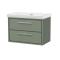 Lille 800mm Wall Hung 2-Drawer Vanity with Basin - 0 Tap Hole
