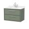 Lille 800mm Wall Hung 2-Drawer Vanity with Marble Worktop Basin