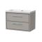Lille 800mm Wall Hung 2-Drawer Vanity with Basin - 0 Tap Hole