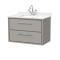 Lille 800mm Wall Hung 2-Drawer Vanity with Marble Worktop Basin