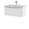 Nuie Lunar 800mm Wall Hung 1 Drawer Unit & Ceramic Basin with Soft Close Drawer, 1 Tap Hole