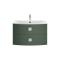 Hudson Reed Sarenna 700mm Hunter Green Wall Hung 2 Drawer Vanity Unit With Polymarble Basin