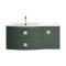 Hudson Reed Sarenna 1000mm Left Hand 2 Drawer 1 Door Hunter Green Wall Hung Vanity Unit With Basin