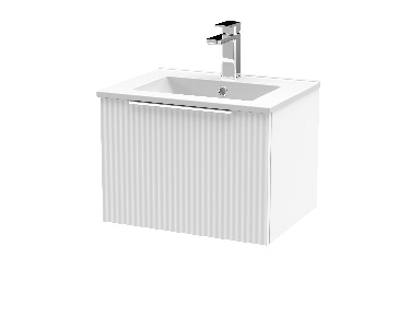 500mm Wall Hung Single Drawer Vanity & Basin 2