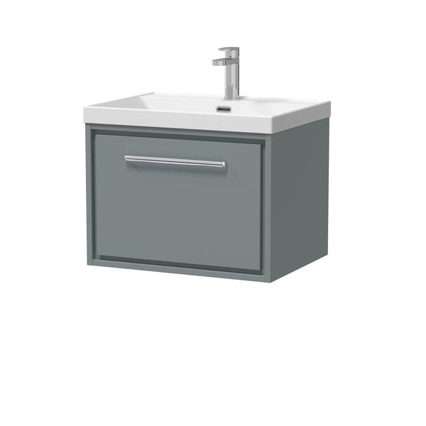 Lille 600mm Wall Hung Single Drawer Vanity with Basin - 1 Tap Hole