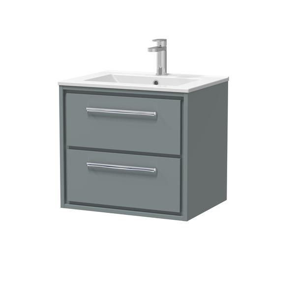 Lille 600mm Wall Hung 2-Drawer Vanity with Basin - 1 Tap Hole