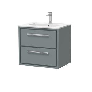 Lille 600mm Wall Hung 2-Drawer Vanity with Basin - 1 Tap Hole