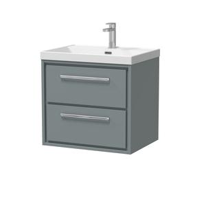 Lille 600mm Wall Hung 2-Drawer Vanity with Basin - 1 Tap Hole