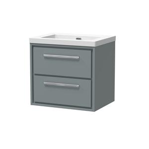 Lille 600mm Wall Hung 2-Drawer Vanity with Basin - 0 Tap Hole