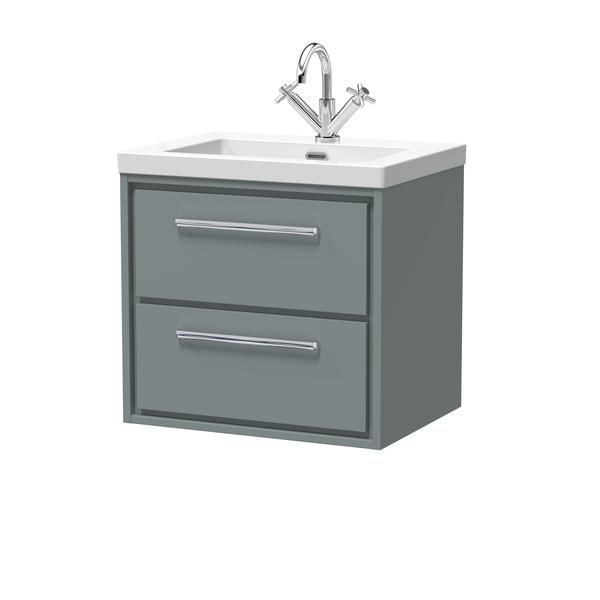 Lille 600mm Wall Hung 2-Drawer Vanity with Basin - 1 Tap Hole