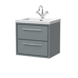 Lille 600mm Wall Hung 2-Drawer Vanity with Basin - 1 Tap Hole