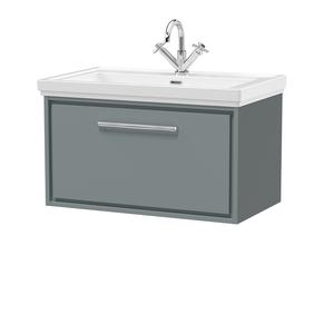 Lille 800mm Wall Hung Single Drawer Vanity with Basin - 1 Tap Hole