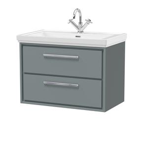 Lille 800mm Wall Hung 2-Drawer Vanity with Basin - 1 Tap Hole