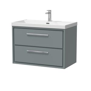 Lille 800mm Wall Hung 2-Drawer Vanity with Basin - 1 Tap Hole