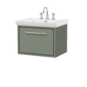 Lille 600mm Wall Hung Single Drawer Vanity with Basin - 3 Tap Hole