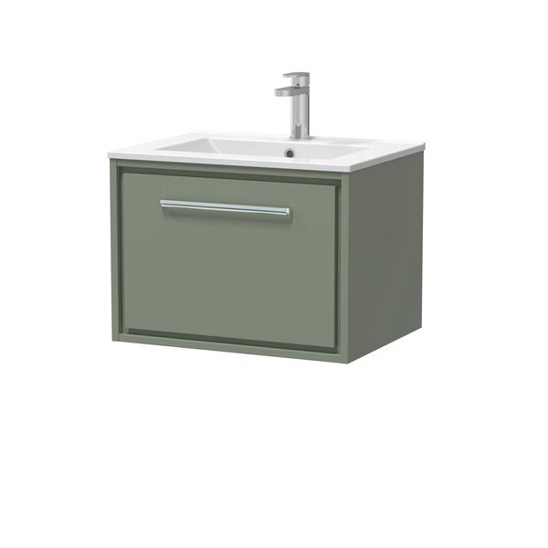 Lille 600mm Wall Hung Single Drawer Vanity with Basin - 1 Tap Hole