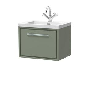 Lille 600mm Wall Hung Single Drawer Vanity with Basin - 1 Tap Hole