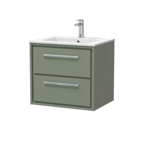 Lille 600mm Wall Hung 2-Drawer Vanity with Basin - 1 Tap Hole