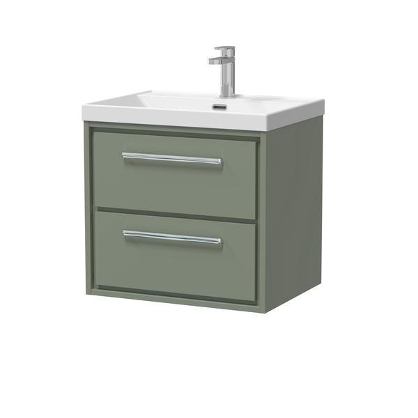 Lille 600mm Wall Hung 2-Drawer Vanity with Basin - 1 Tap Hole