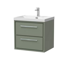 Lille 600mm Wall Hung 2-Drawer Vanity with Basin - 1 Tap Hole