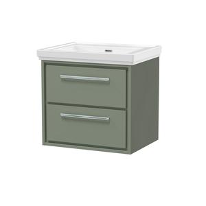 Lille 600mm Wall Hung 2-Drawer Vanity with Basin - 0 Tap Hole