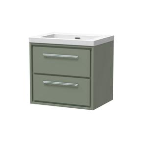 Lille 600mm Wall Hung 2-Drawer Vanity with Basin - 0 Tap Hole