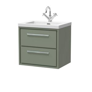 Hudson Reed Lille 600mm Wall Hung 2-Drawer Vanity Unit with 1 Tap Hole Basin