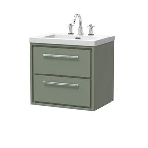 Lille 600mm Wall Hung 2-Drawer Vanity with Basin - 3 Tap Hole