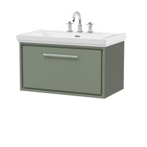 Lille 800mm Wall Hung Single Drawer Vanity with Basin - 3 Tap Hole