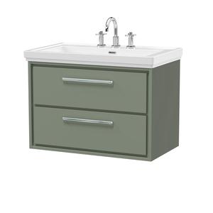 Lille 800mm Wall Hung 2-Drawer Vanity with Basin - 3 Tap Hole