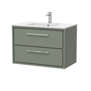 Lille 800mm Wall Hung 2-Drawer Vanity with Basin - 1 Tap Hole