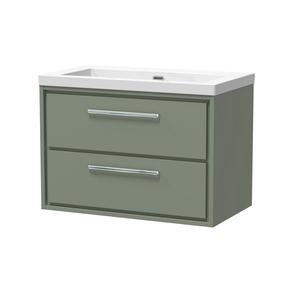 Lille 800mm Wall Hung 2-Drawer Vanity with Basin - 0 Tap Hole