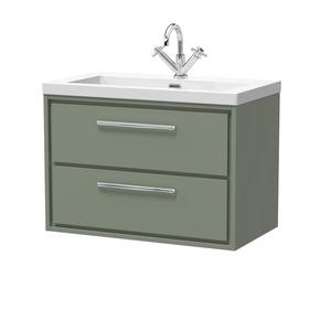 Lille 800mm Wall Hung 2-Drawer Vanity with Basin - 1 Tap Hole