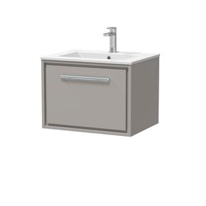 Hudson Reed Lille 600mm Wall Hung Single Soft Close Drawer Vanity Unit With Basin, Fully Assembled