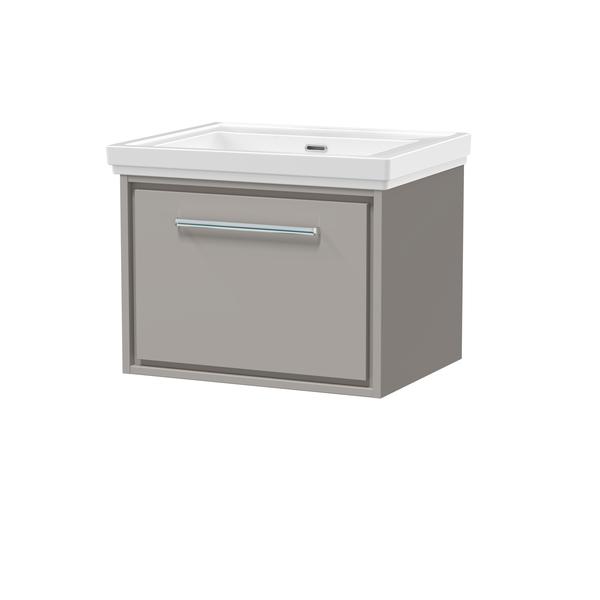 Lille 600mm Wall Hung Single Drawer Vanity with Basin - 0 Tap Hole