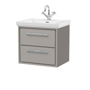 Lille 600mm Wall Hung 2-Drawer Vanity with Basin - 1 Tap Hole