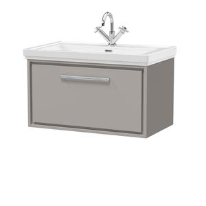 Lille 800mm Wall Hung Single Drawer Vanity with Basin - 1 Tap Hole