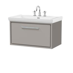 Lille 800mm Wall Hung Single Drawer Vanity with Basin - 3 Tap Hole