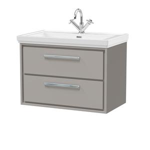 Lille 800mm Wall Hung 2-Drawer Vanity with Basin - 1 Tap Hole