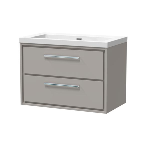 Lille 800mm Wall Hung 2-Drawer Vanity with Basin - 0 Tap Hole