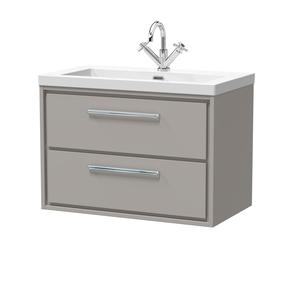 Hudson Reed Lille 800mm Wall Hung 2-Drawer Vanity Unit With 1 Tap Hole Basin