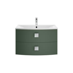 Hudson Reed Sarenna 700mm Hunter Green Wall Hung 2 Drawer Vanity Unit With Polymarble Basin